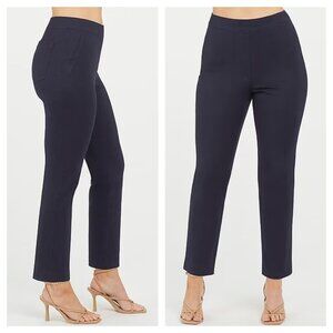 NWT SPANX On-the-go Polished Ankle Slim Straight Pant 20365T LT Classic Navy